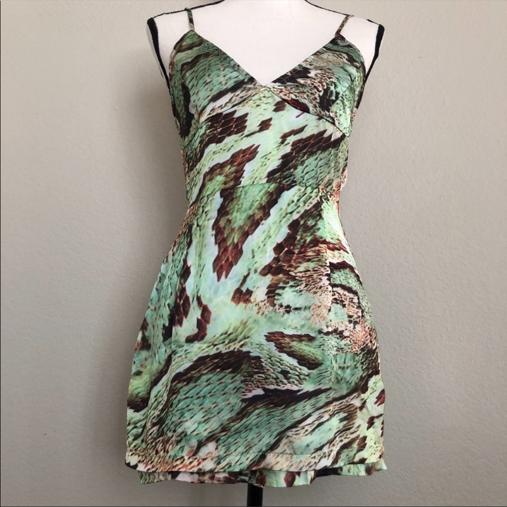 Pretty little thing green snake romper